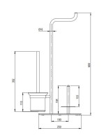 Deante Silia 3 funkciós WC papír tartó, titánium ADI_D732