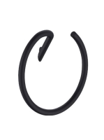 Deante Silia falra szerelhető kerek törölközőtartó, matt fekete ADI N611