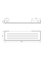 Deante Mokko fali polc, fekete ADM N511