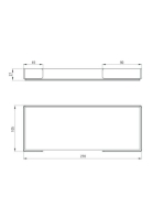 Deante Mokko fali polc, fekete ADM N512