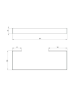 Deante Mokko törölközőtartó 30 cm, matt fekete ADM N611