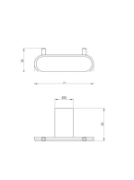 Deante Round dupla akasztó, króm ADR 0121