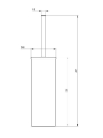 Deante Round WC kefe tartóval, króm ADR 0712