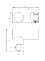 Deante Round fali sárgaréz zuhanytartó, fehér ANR A21U