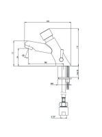Deante Press nyomógombos mosdó csaptelep hőmérsékletszabályzóval, króm BBH 028R