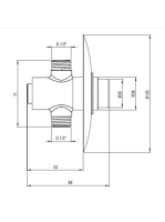 Deante Press falsík alatti nyomógombos zuhanycsaptelep, króm BBH 048L