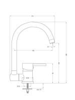 Deante Aster ablak elé szerelhető mosogató csaptelep BCA061M