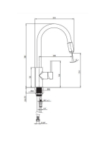 Deante Aster mosogató csaptelep vízszűrő csatlakozással BCA 064M