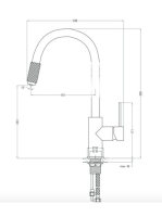 Deante Aster mosogató csaptelep vízszűrő csatlakozással BCA B64M