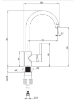 Deante Aster víztakarékos króm mosogató csaptelep BCAE062M