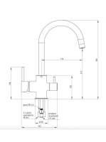 Deante króm mosogató csaptelep vízszűrő csatlakozóval BCH064M