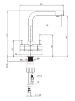 Deante króm konyhai csaptelep vízszűrő csatlakozással BCH 065M