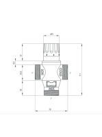 Deante Press központi termosztatikus keverőszelep BCH 1X3T