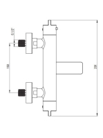 Deante termosztátos kádtöltő csaptelep behajtható kádkifolyóval, matt fekete BCH_N1BT
