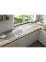 Deante Nemezja magasított konyhai csaptelep csatlakozó tömlőkkel, alabástrom BEN_A62M