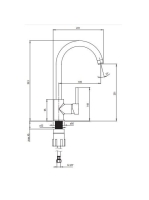 Deante Milin egykaros konyhai csaptelep, matt szürke BEU S62M