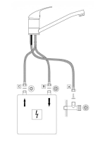 Deante egykaros konyhai csaptelep alacsony nyomású, háromutas vízmelegítőhöz, króm BEZ 060H