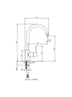 Deante egykaros konyhai csaptelep alacsony nyomású, háromutas vízmelegítőhöz, króm BEZ 062H