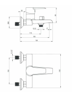 Deante Corio kád csaptelep, króm BFC 010M