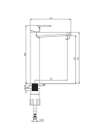 Deante Corio magasított perlátoros mosdócsaptelep krómozott kivitelben BFC_020K