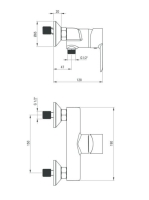 Deante Corio zuhany csaptelep, króm BFC 040M BFC 040M