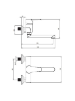 Deante Corio egykaros falra szerelhető mosdócsaptelep forgotható kifolyóval, fényes króm BFC 050M