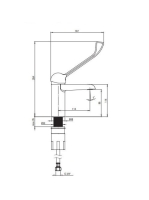 Deante Corio ECO orvosi mosdócsaptelep, króm BFCE020C