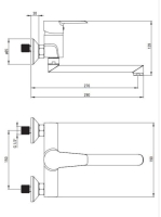 Deante Corio ECO egykaros falra szerelhető konyhai csaptelep​, fényes króm BFCE080M