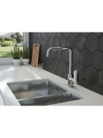 Deante Alpinia egykaros mosogatócsaptelep forgatható szögletes kifolyóval, króm BGA 063M