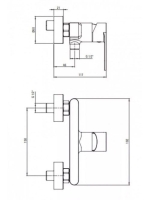 Deante Alpinia egykaros zuhany csaptelep, matt fekete BGA_N40M