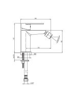 Deante Alpinia egykaros bidé csaptelep leeresztőszelep nélkül, arany BGA_Z30M