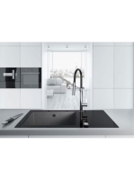 Deante Gerbera mosogató csaptelep, kihúzható kifolyócső, króm/fekete BGB B720