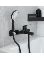 Deante Jasmin kádtöltő csaptelep zuhanyszett nélkül, matt fekete BGJ N10M