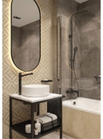 Deante Jasmin 268 egykaros magasított mosdó csaptelep, matt fekete BGJ N20K