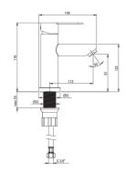 Deante Lupo rozsdamentes acél mosdócsaptelep BLU_F20M