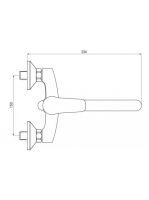 Deante Boro króm fali mosogató csaptelep BMO 050M