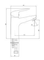 Deante Boro fekete mosdócsaptelep leeresztőszelep nélkül BMO N20M
