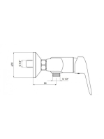 Deante Boro fekete zuhanycsaptelep BMO N40M