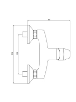 Deante Boro fekete zuhanycsaptelep BMO N40M