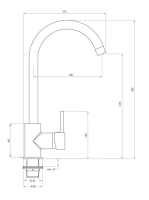 Deante Luno fekete mosogató csaptelep elasztikus kifolyóval BOC N72M