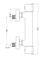 Deante Joko termosztátos zuhanycsaptelep BOJ 04BT