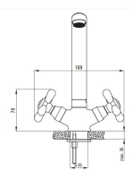Deante Symetrio mosdócsaptelep leeresztőszelep nélkül BOS 020D