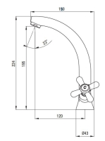 Deante Symetrio mosdócsaptelep leeresztőszelep nélkül BOS 020D