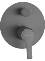 Deante Arnika falba süllyesztett egykaros csaptelep zuhanyváltóval, titánium BQA D44P