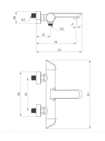 Deante Arnika kád csaptelep, matt fekete BQA N10M