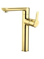 Deante Arnika egykaros magasított mosdó csaptelep forgatható kifolyóval, arany BQA Z20K