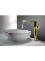 Deante Arnika egykaros magasított mosdó csaptelep forgatható kifolyóval, arany BQA Z20K