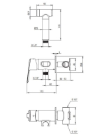 Deante Arnika falsík alatti bidé csaptelep bidé típusú kézizuhannyal, arany BQA Z34M