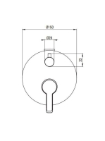 Deante Arnika falba süllyesztett egykaros csaptelep zuhanyváltóval, arany BQA Z44P