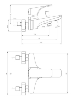 Deante Hiacynt Bianco kádtöltő csaptelep, fehér BQH A10M